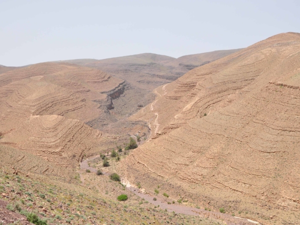 Údolí řeky Draa směrem na Ouarzazate