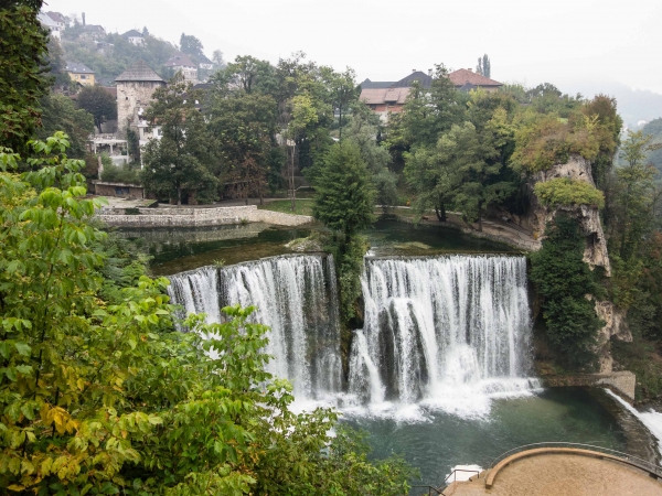 Vodopád v centru města Jajce